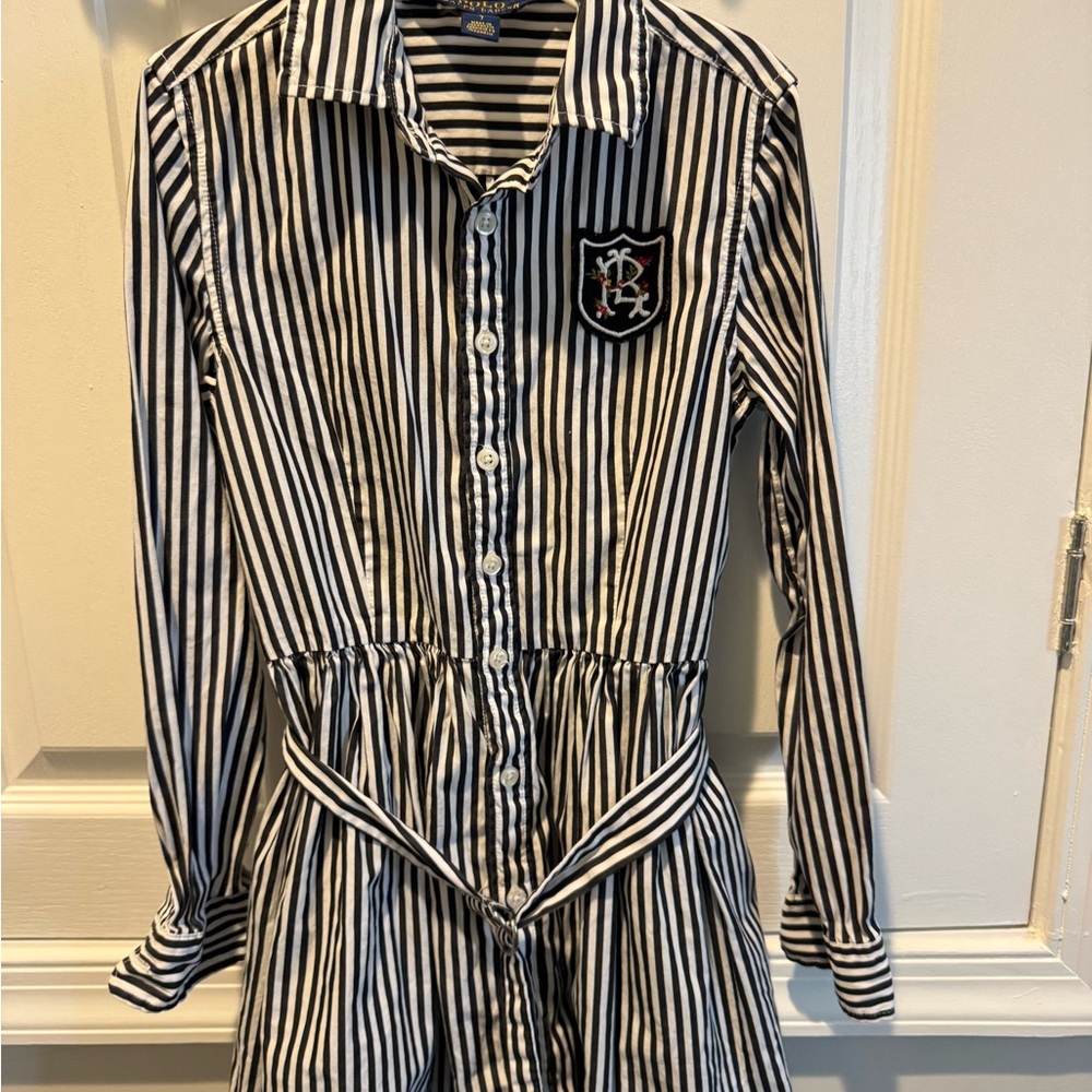 Polo Ralph Lauren Black and White Striped Shirt
